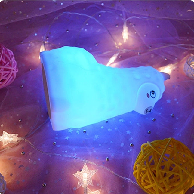 Nattlampa alpacka i silikon med touch