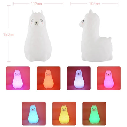 Nattlampa alpacka i silikon med touch