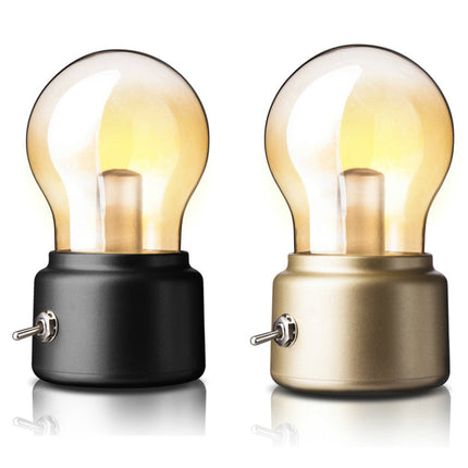 Bärbar vintage LED nattlampa glödlampa