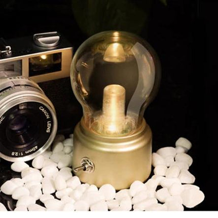 Bärbar vintage LED nattlampa glödlampa
