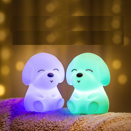 Laddningsbar valp nattlampa i silikon