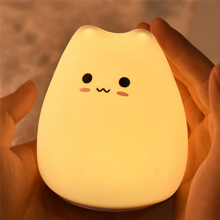 Söt nattlampa kattunge i mjuk silikon