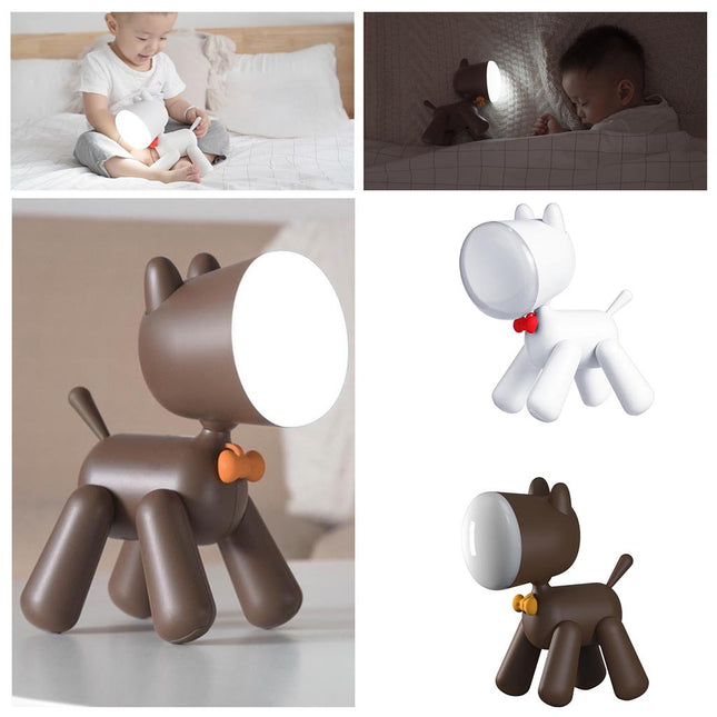 Uppladdningsbar nattlampa hund med touch