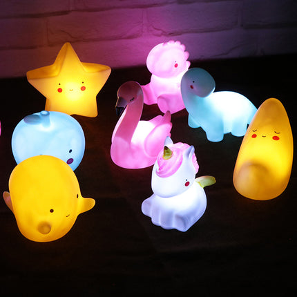 Nattlampa flamingo i mjuk silikon
