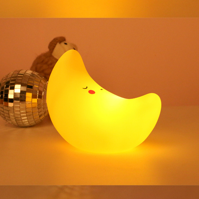 Månformad LED nattlampa för baby