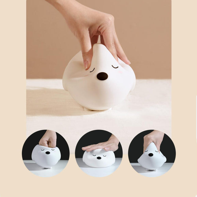 Mysig nattlampa hundvalp för barn