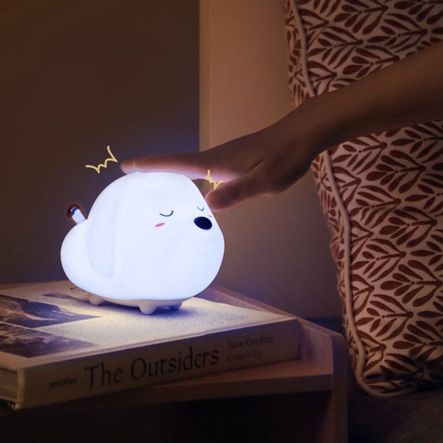 Mysig nattlampa hundvalp för barn