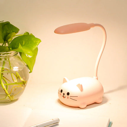 Färgglad bordslampa kattunge för barn