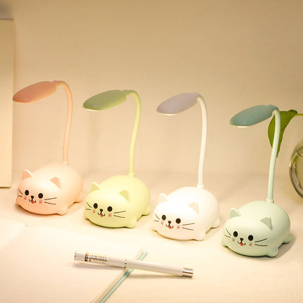 Färgglad bordslampa kattunge för barn