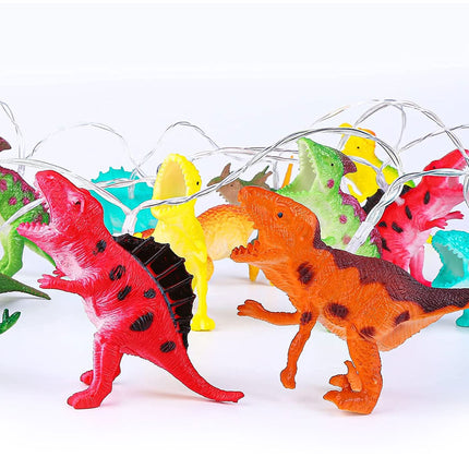 Ljusslinga med 10 LED dinosaurier