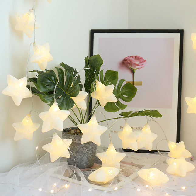 Färgglad LED ljusslinga med stjärnor
