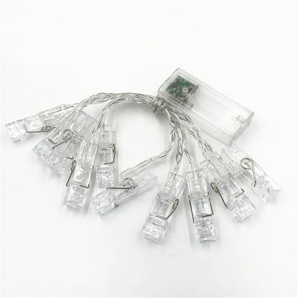 Ljusslinga med klämmor för foton