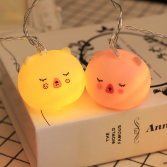 Ljusslinga med små nallar LED