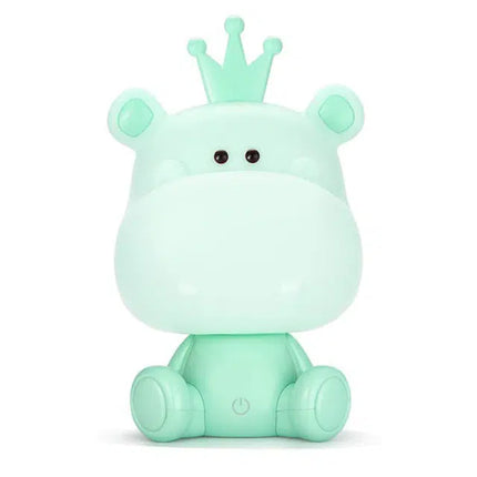 Söt flodhäst nattlampa med touch