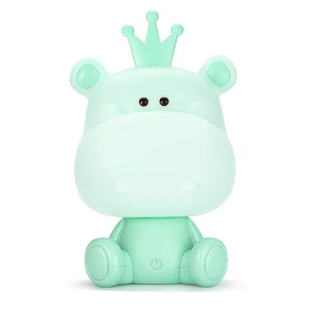 Söt flodhäst nattlampa med touch