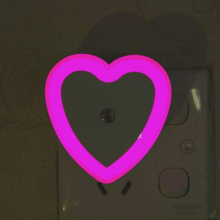 Hjärtformad smart LED nattlampa för barn