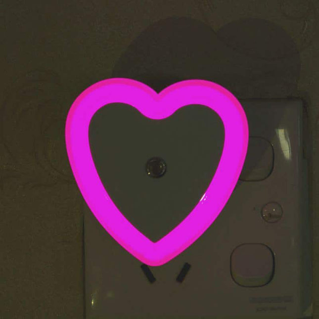 Hjärtformad smart LED nattlampa för barn