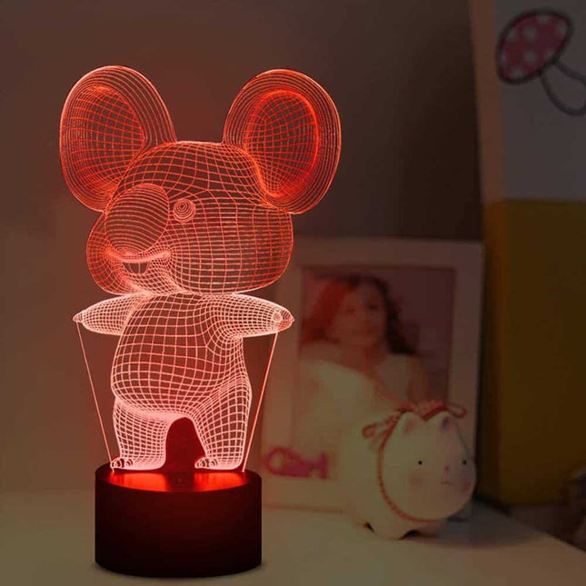 3D nattlampa koala med fjärrkontroll