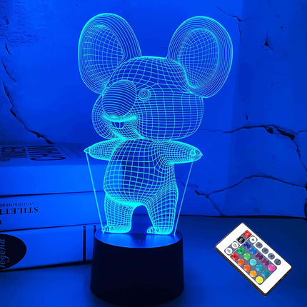 3D nattlampa koala med fjärrkontroll