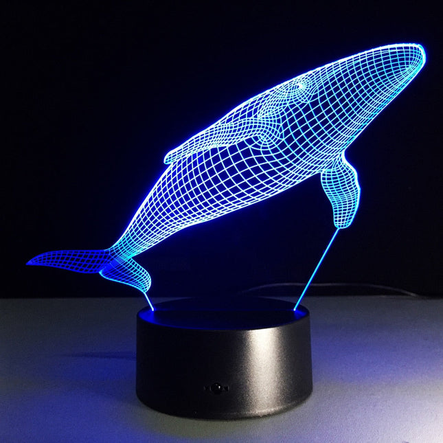 3D illusion nattlampa med valmotiv