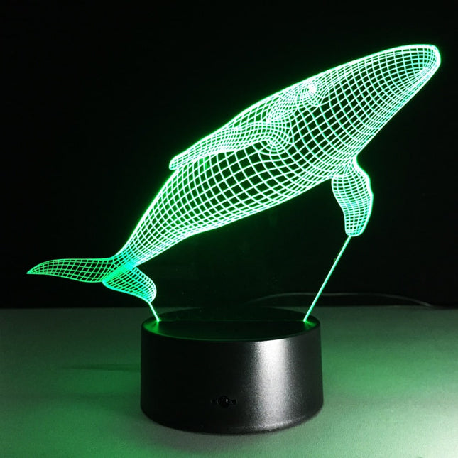 3D illusion nattlampa med valmotiv
