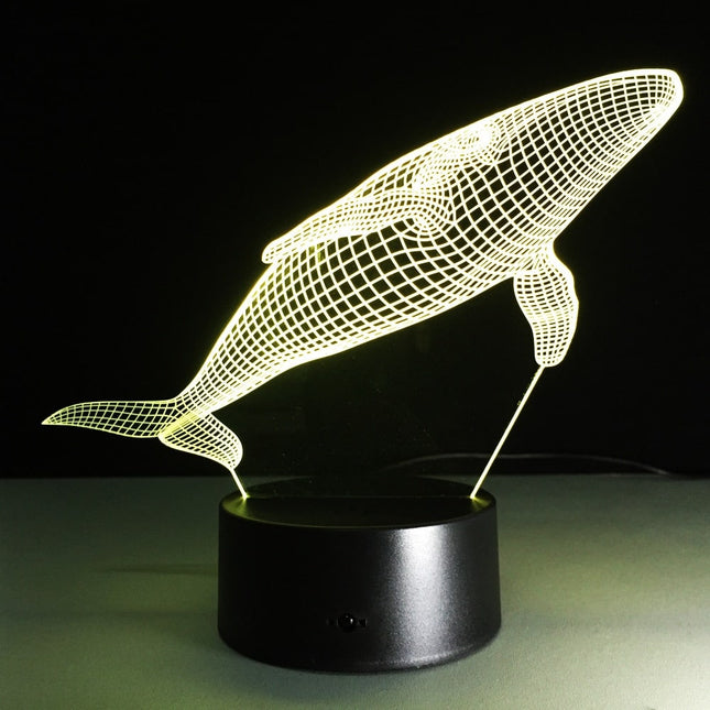3D illusion nattlampa med valmotiv