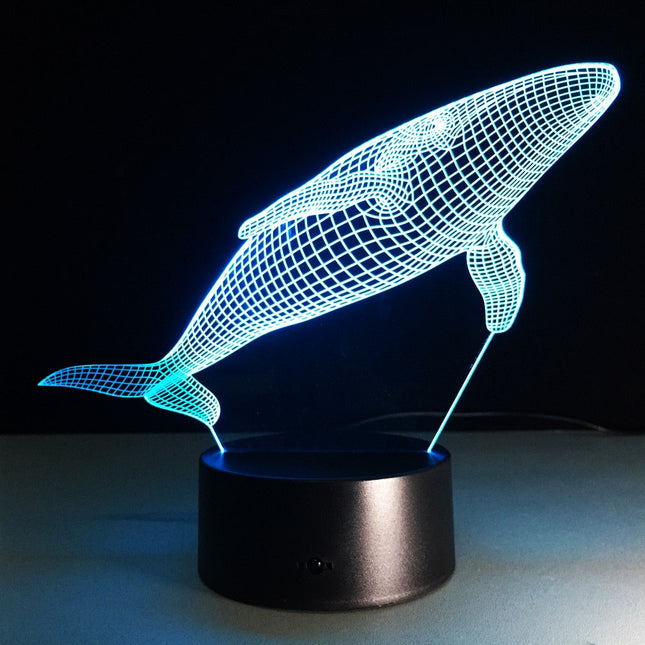 3D illusion nattlampa med valmotiv