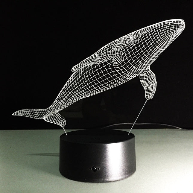 3D illusion nattlampa med valmotiv