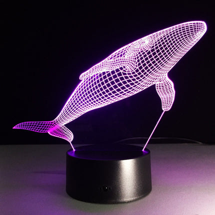 3D illusion nattlampa med valmotiv