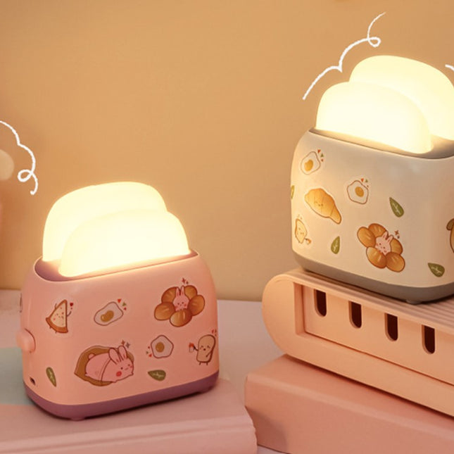 Uppladdningsbar nattlampa som söt brödrost