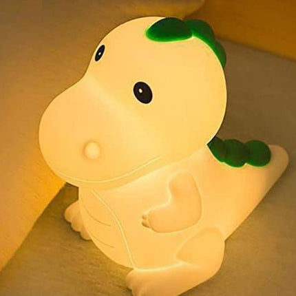 Färgskiftande dinosaurie nattlampa i silikon