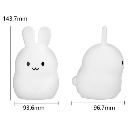 LED nattlampa kanin med touch-fjärrkontroll