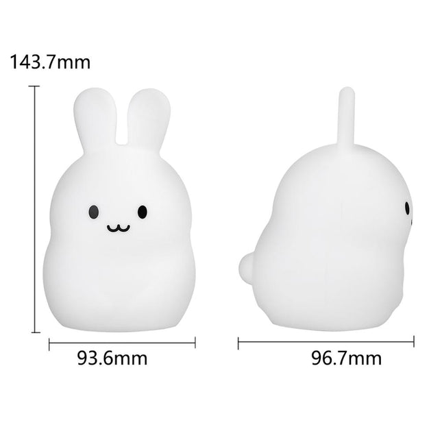 LED nattlampa kanin med touch-fjärrkontroll