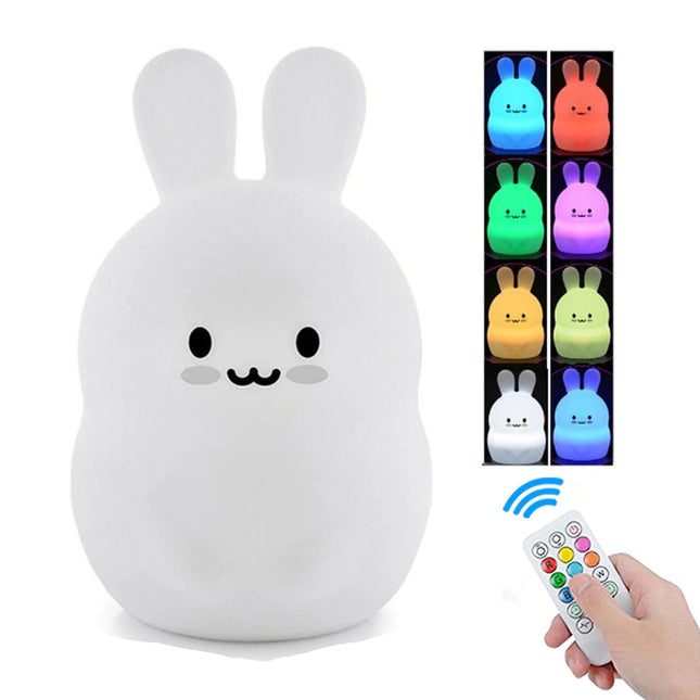 LED nattlampa kanin med touch-fjärrkontroll