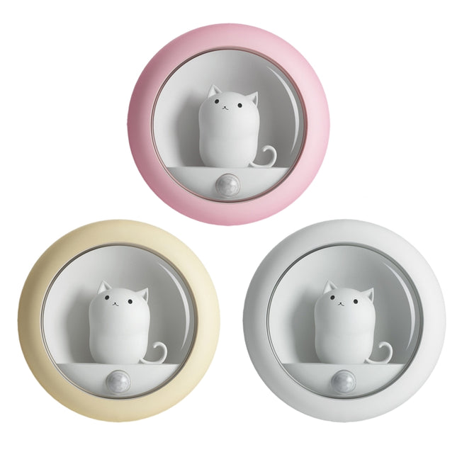 LED nattlampa med rörelsesensor katt