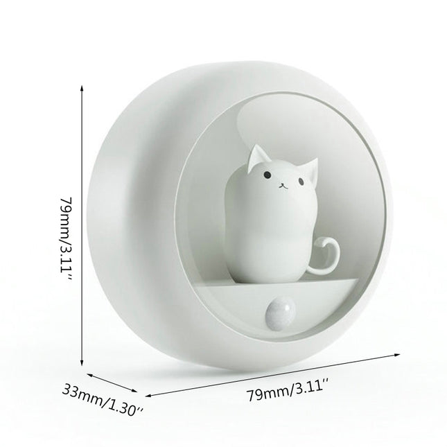 LED nattlampa med rörelsesensor katt