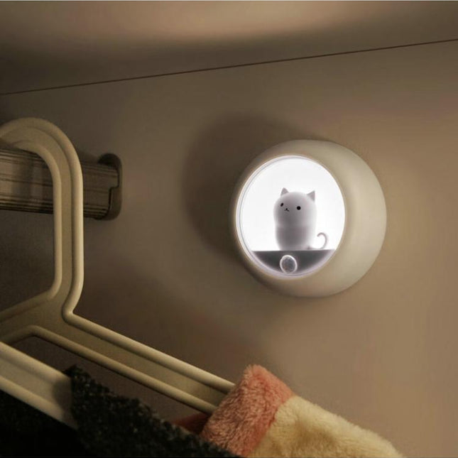 LED nattlampa med rörelsesensor katt