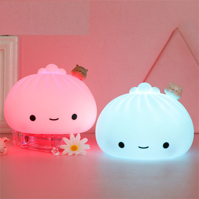 Kawaii nattlampa dumpling med touch-funktion