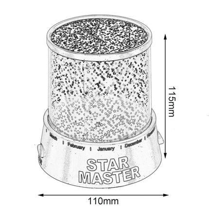 Stjärnhimmel projektor nattlampa för barn