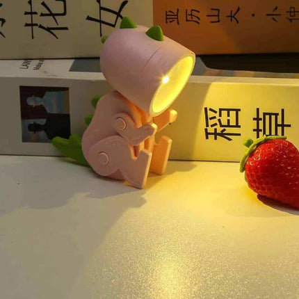 Justerbar LED klämlampa med dinosaurie