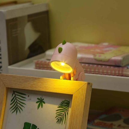 Justerbar LED klämlampa med dinosaurie