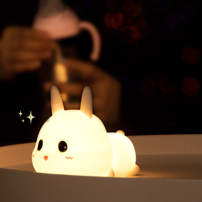 Liggande kanin nattlampa i silikon