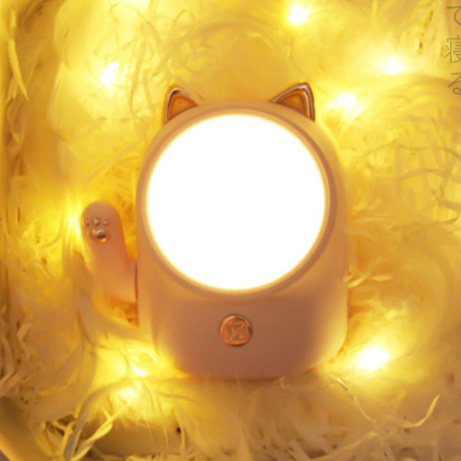 LED nattlampa touch lyckokatt design