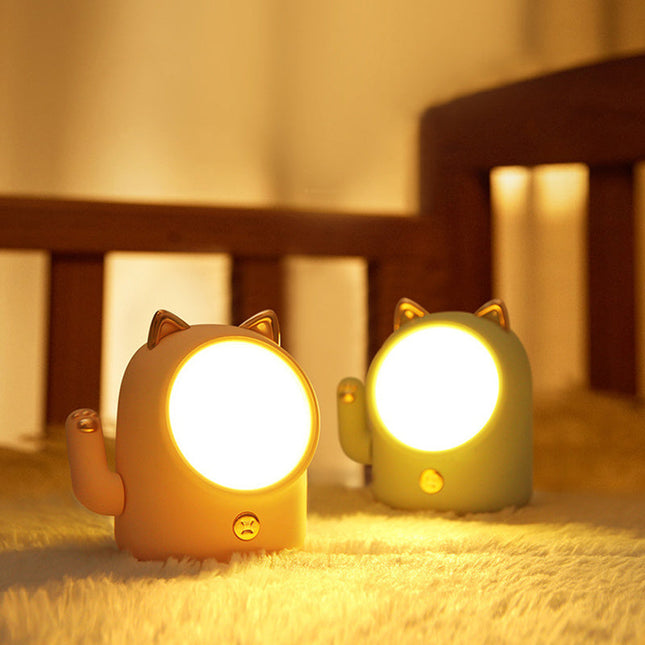 LED nattlampa touch lyckokatt design