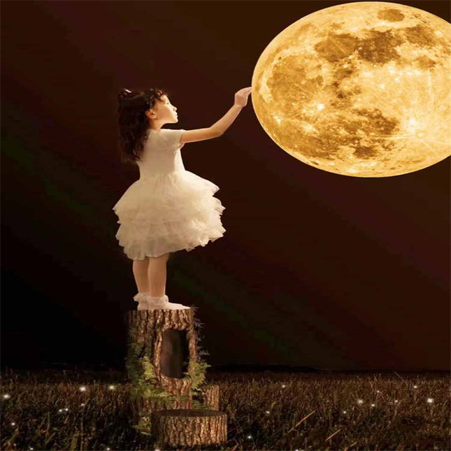 Projektorlampa som visar en realistisk måne