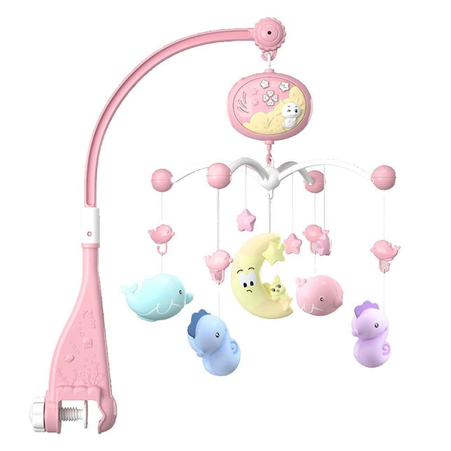 Musikmobil för spjälsäng med nattlampa