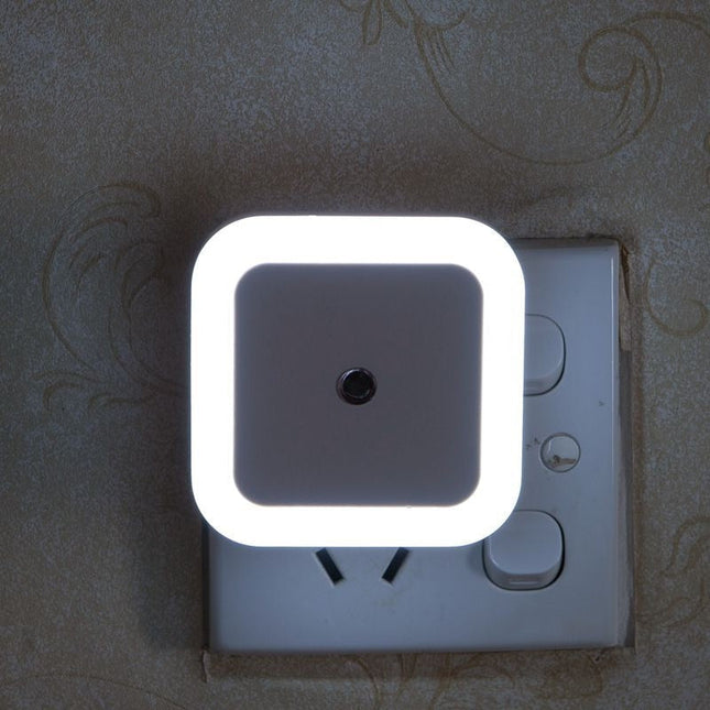 Fyrkantig LED nattlampa med ljussensor