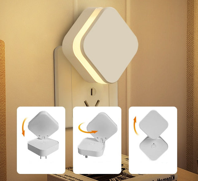 Plug-in nattlampa med fjärrkontroll