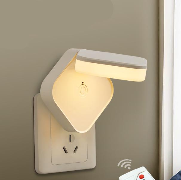 Plug-in nattlampa med fjärrkontroll