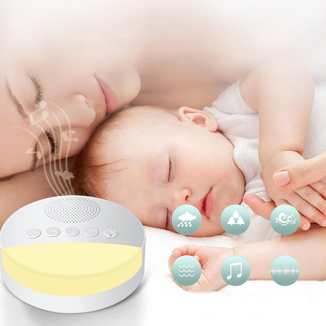 Nattlampa med vitt brus för baby